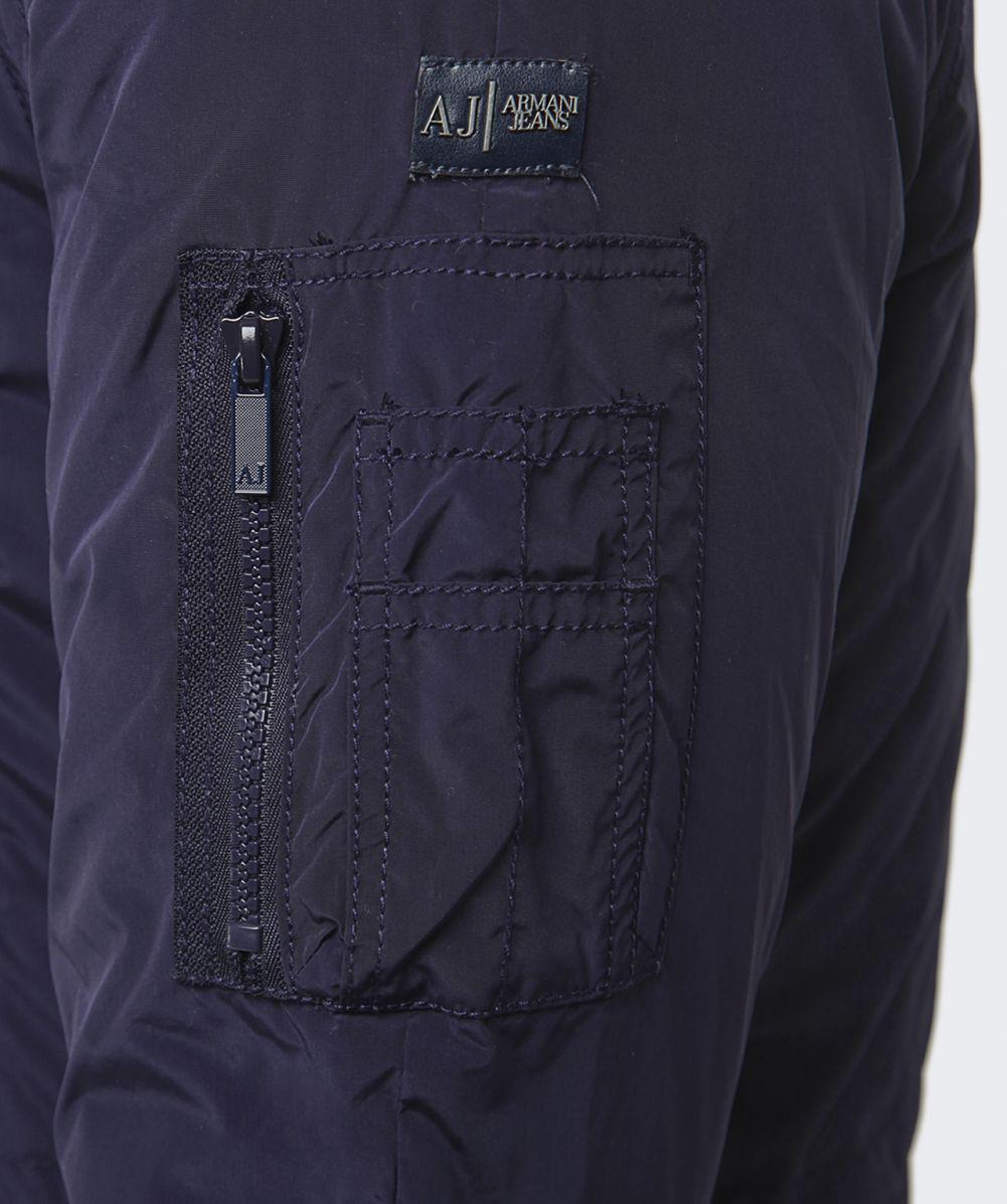 Armani Jeans Quilted Caban Coat in Navy 
