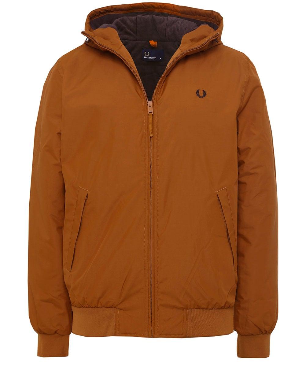 Fred Perry Synthetic Padded Hooded Brentham Jacket in Dark Caramel (Brown)  for Men - Lyst