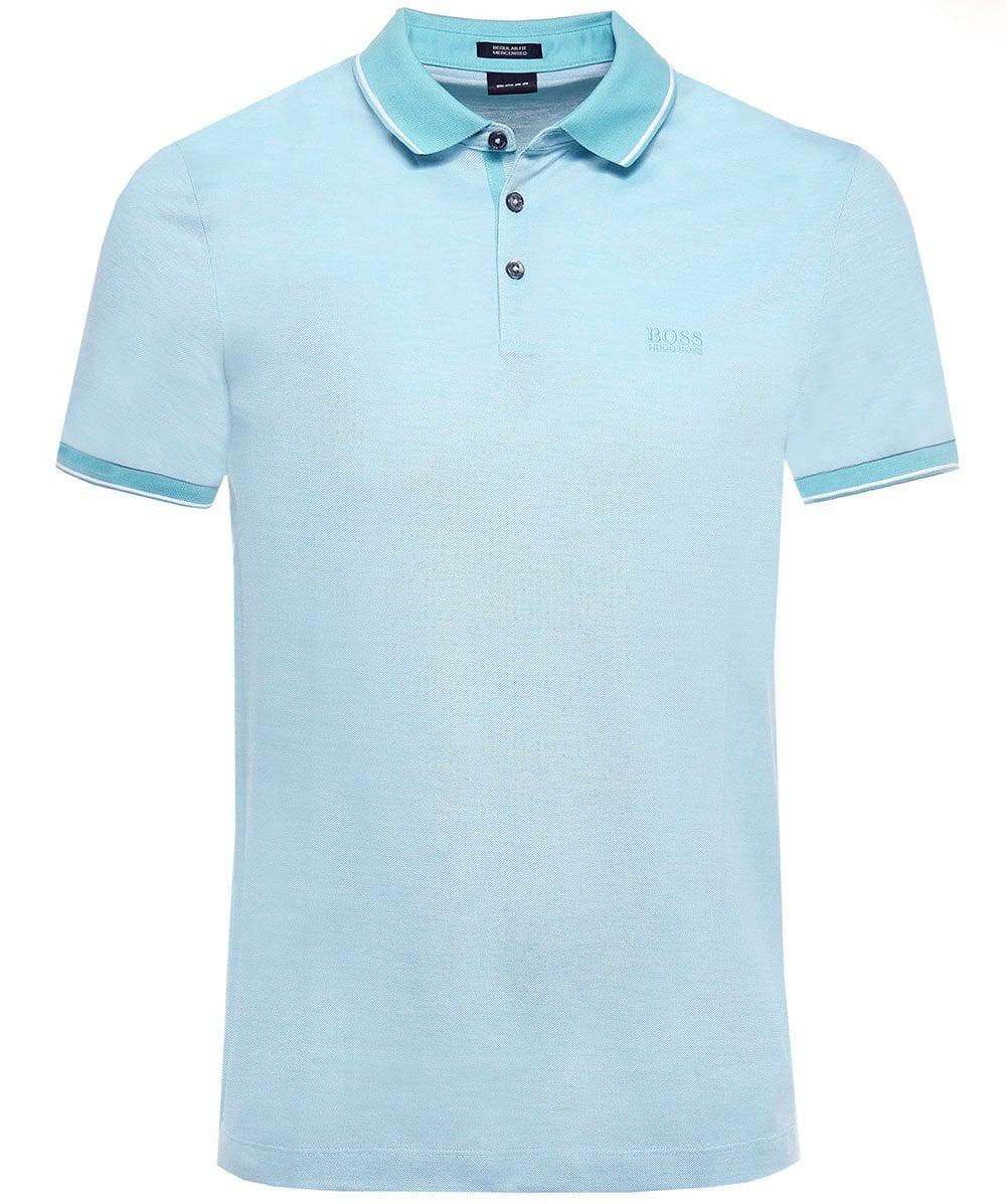 light blue hugo boss polo shirt