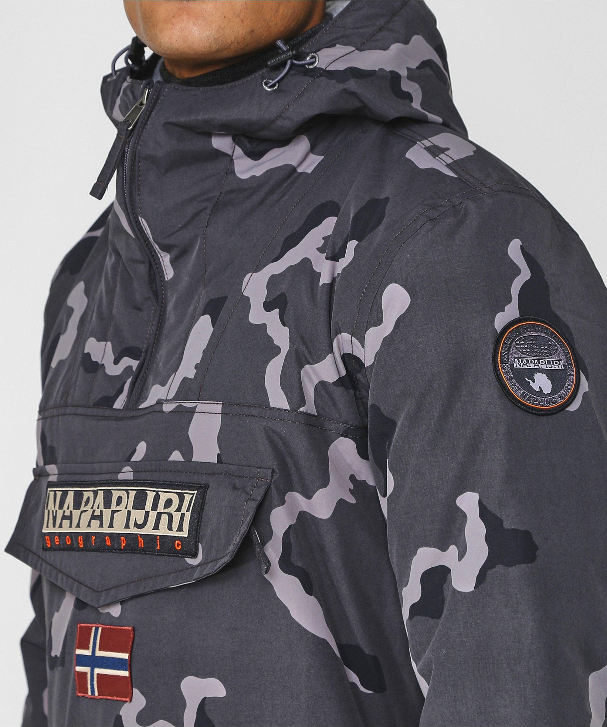 Napapijri Fleece Waterproof Rainforest Camouflage Jacket in Black Camo  (Black) for Men | Lyst