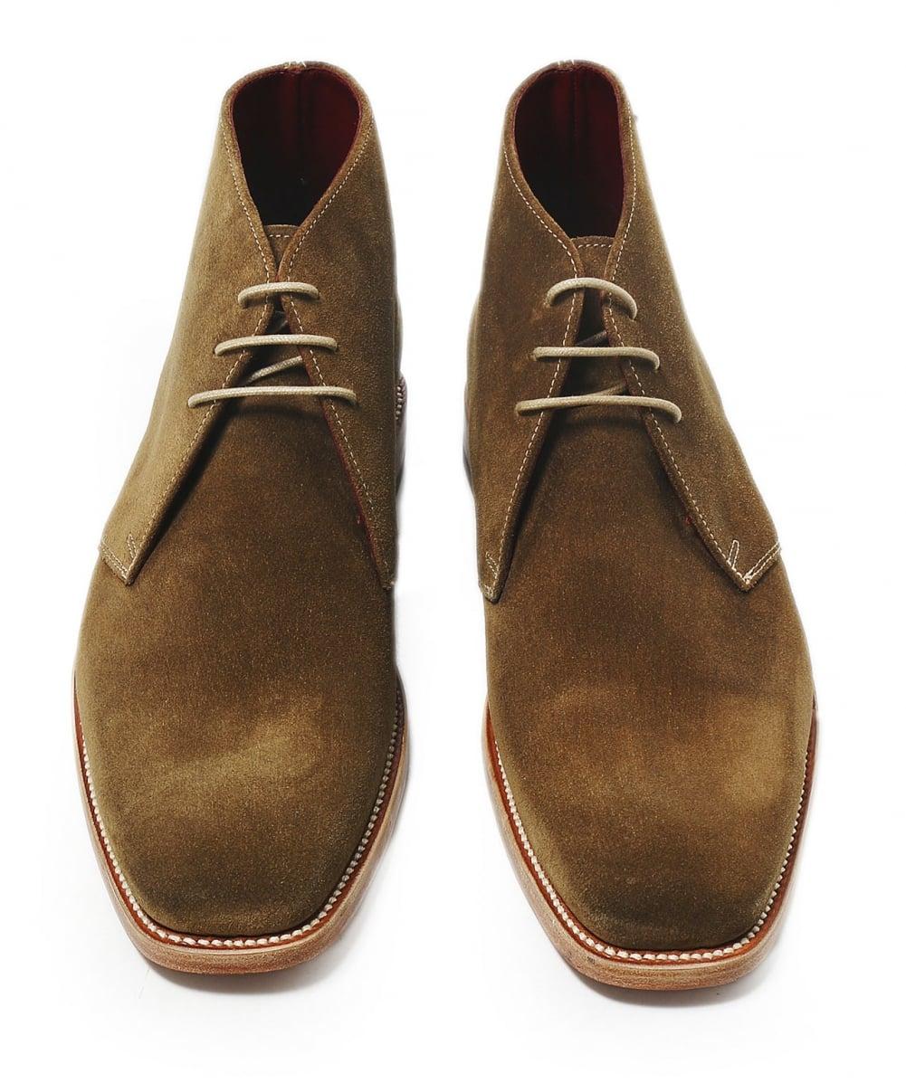 Loake Suede Trapper Chukka Boots in Tan 