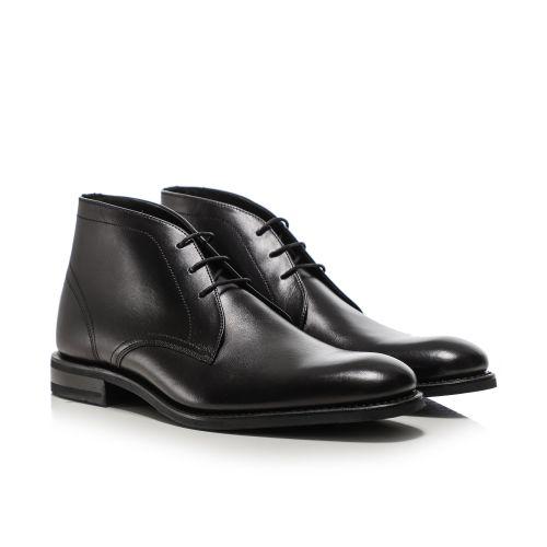 Loake Leather Myers Chukka Boots in Black for Men Lyst UK