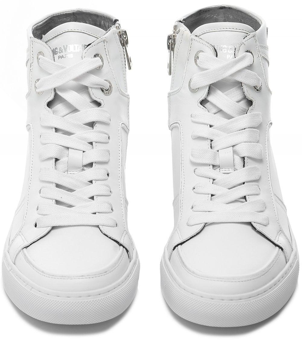 zadig and voltaire white high tops