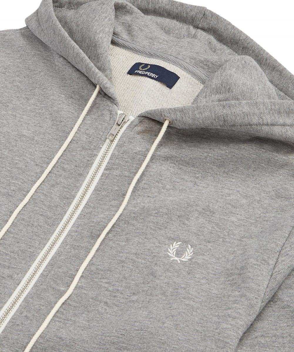 fred perry grey hoodie