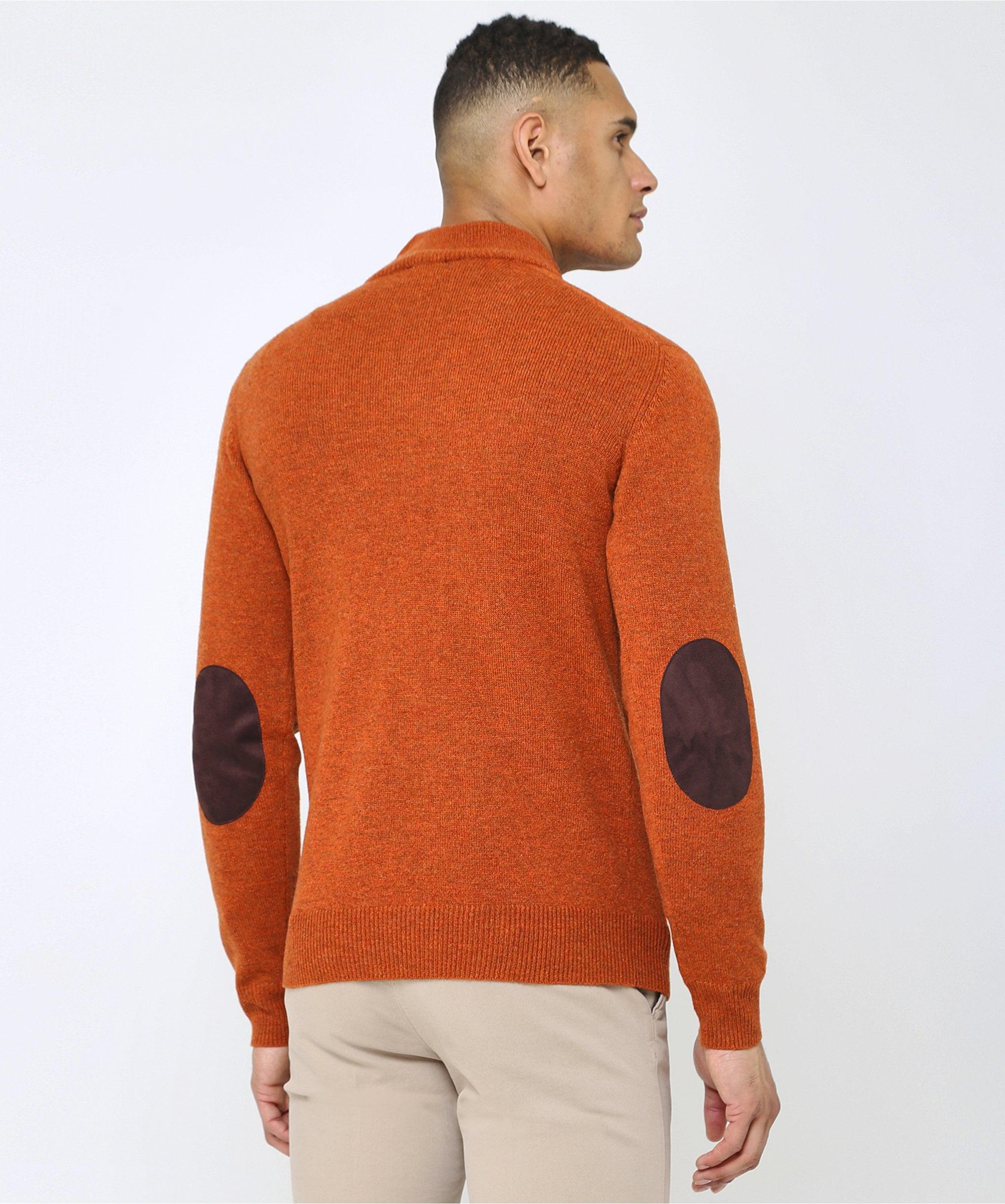 hackett lambswool half zip jumper