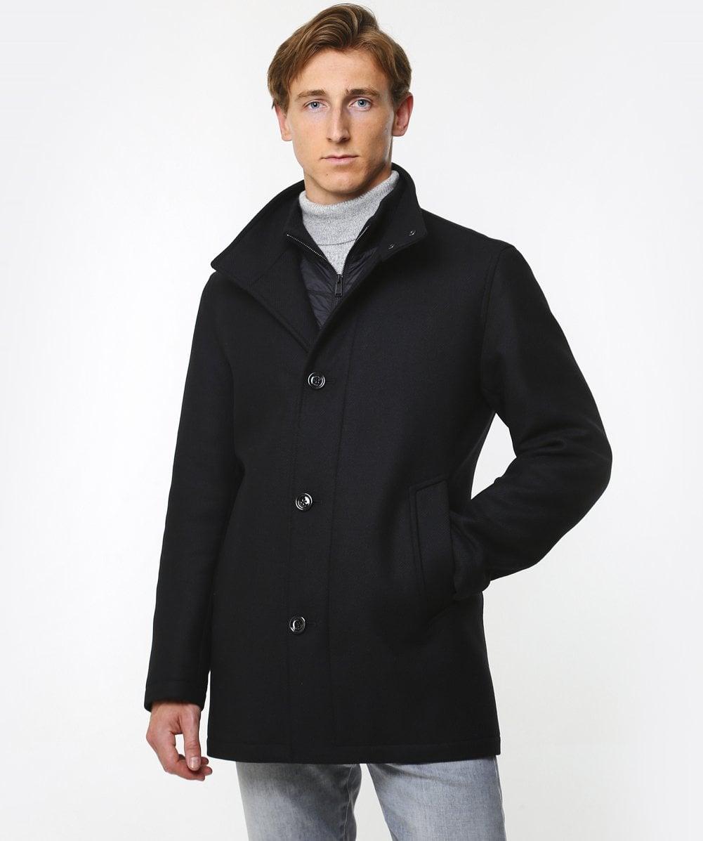 BOSS by HUGO BOSS Cashmere Wool Coxtan9 Coat Colour: Black for Men - Lyst