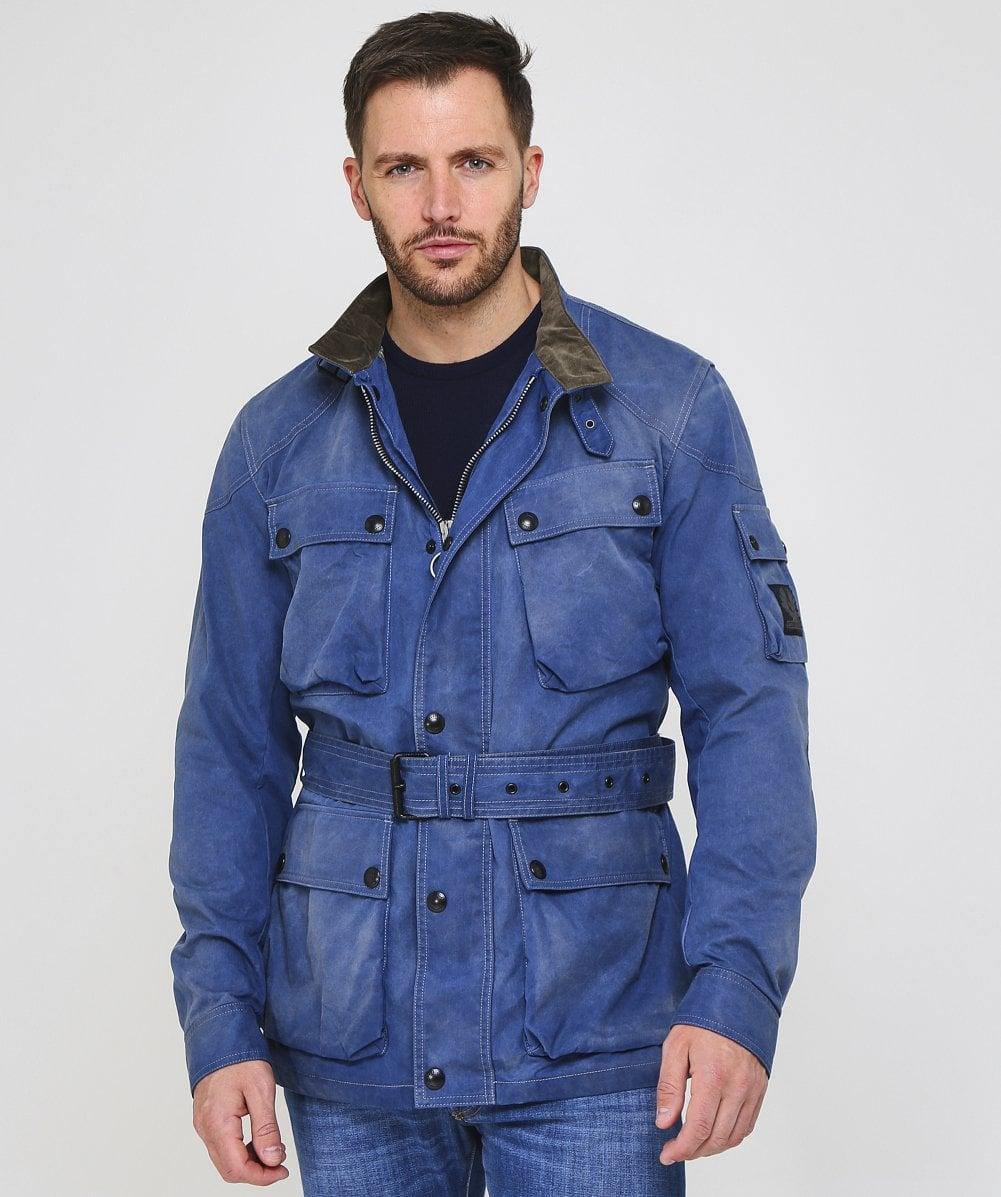Belstaff Sunbleached Cotton Trialmaster Blue Jacket for Men Lyst UK