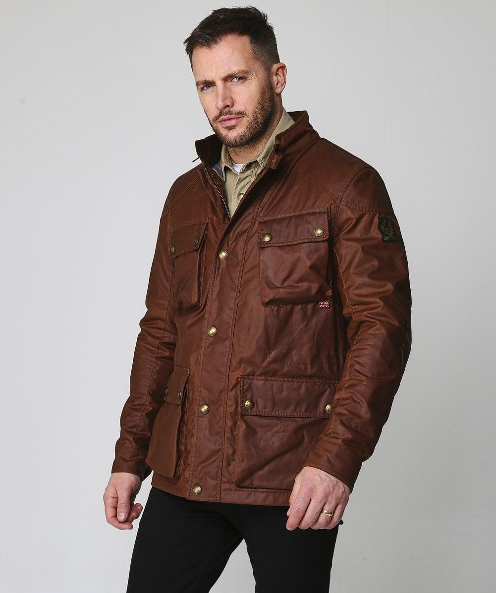 Belstaff Waxed Cotton Fieldmaster Jacket in Brown for Men Lyst