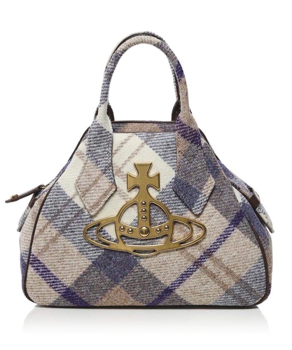 Vivienne Westwood Tweed Harris Yasmine Tartan Tote Bag in Purple Lyst