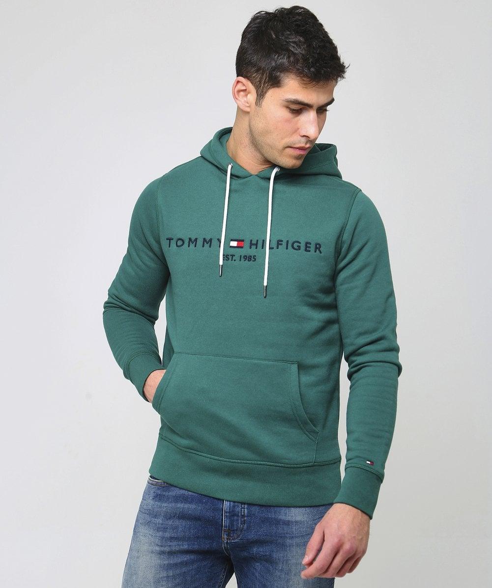 tommy hilfiger jersey logo hoodie