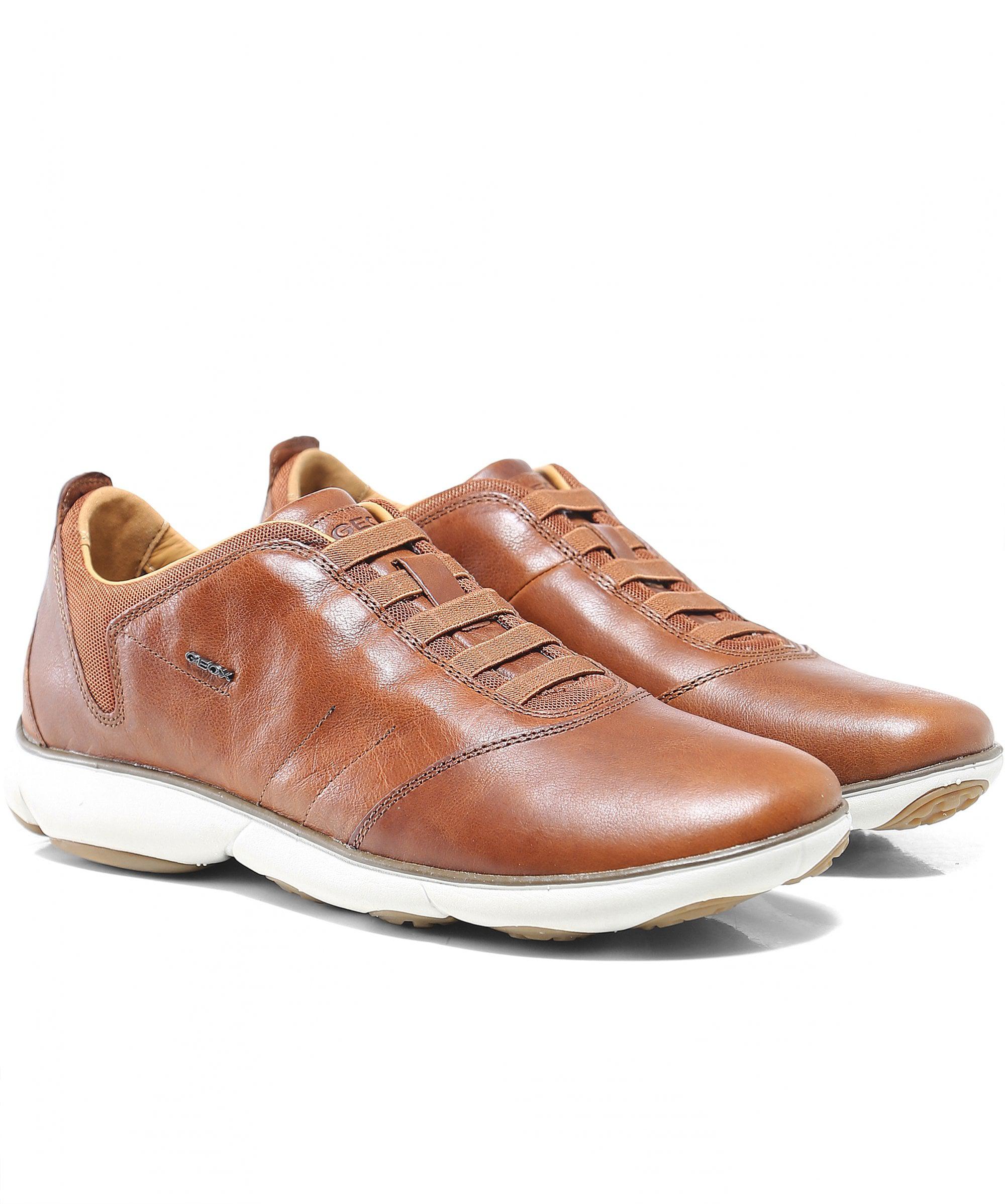 Geox Leather Nebula B Trainers in Brown for Men | Lyst UK