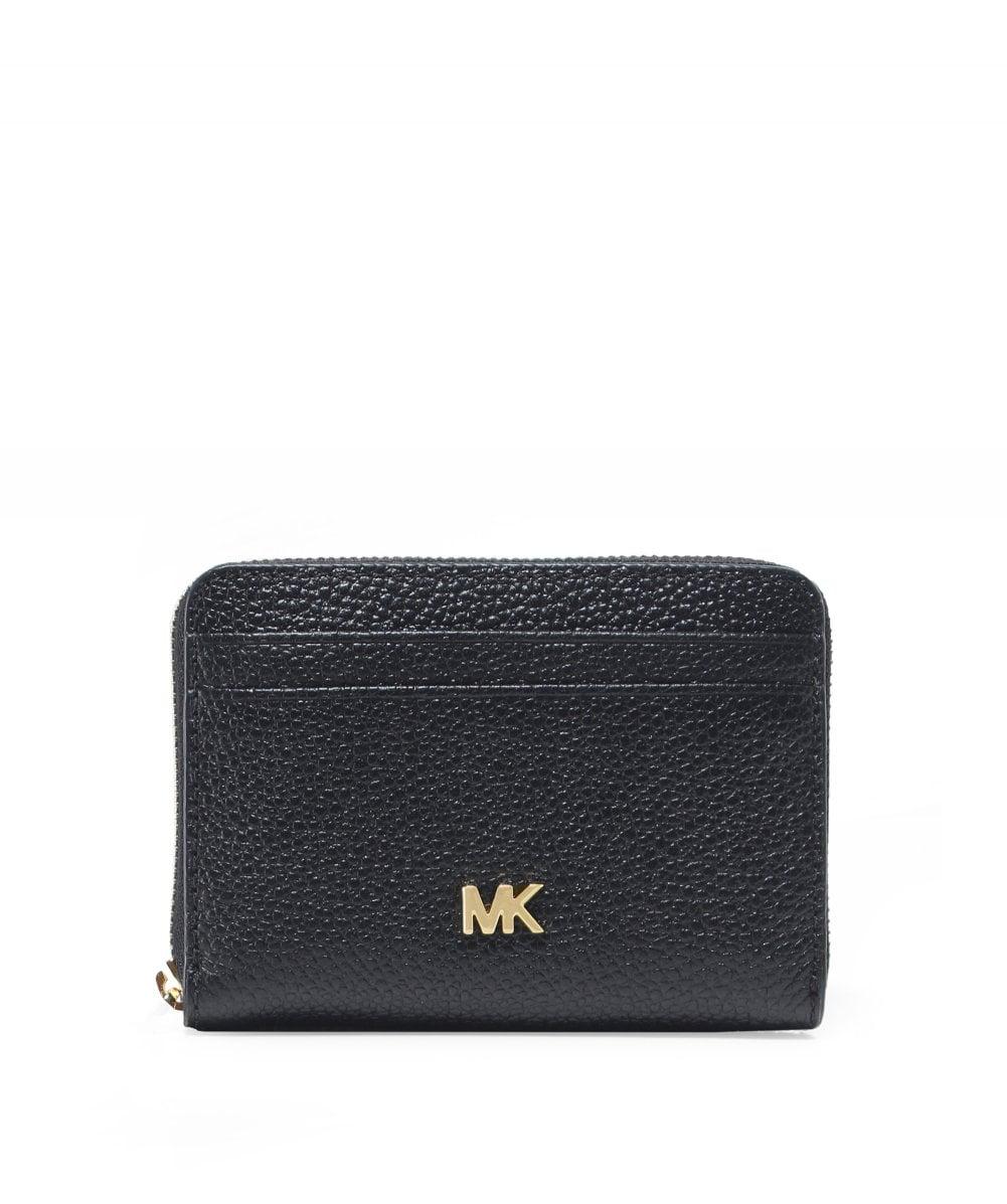 MICHAEL Michael Kors Small Pebbled Leather Wallet in Black - Lyst