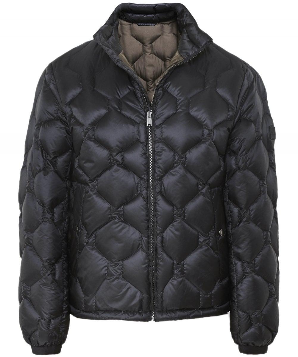 BOSS by Hugo Boss Synthetic Quilted Down Darrik Bomber Jacket in Black ...