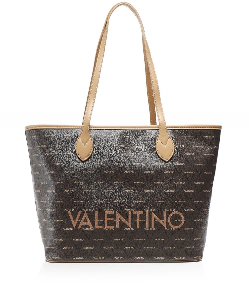 Valentino By Mario Valentino Synthetic Liuto Logo Shopper Bag in Brown ...