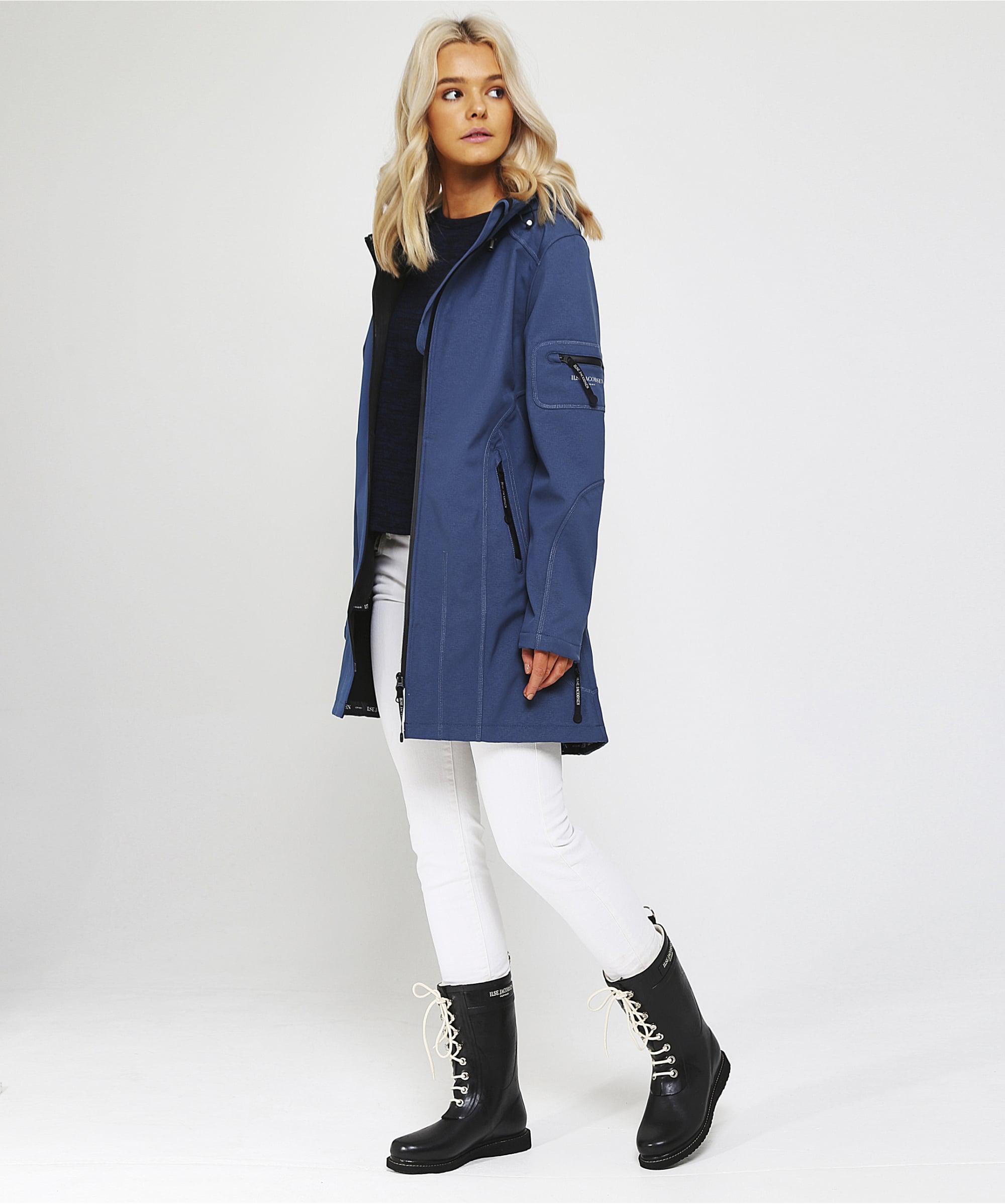 Ilse Jacobsen Synthetic Rain 07 Classic Raincoat In Blue