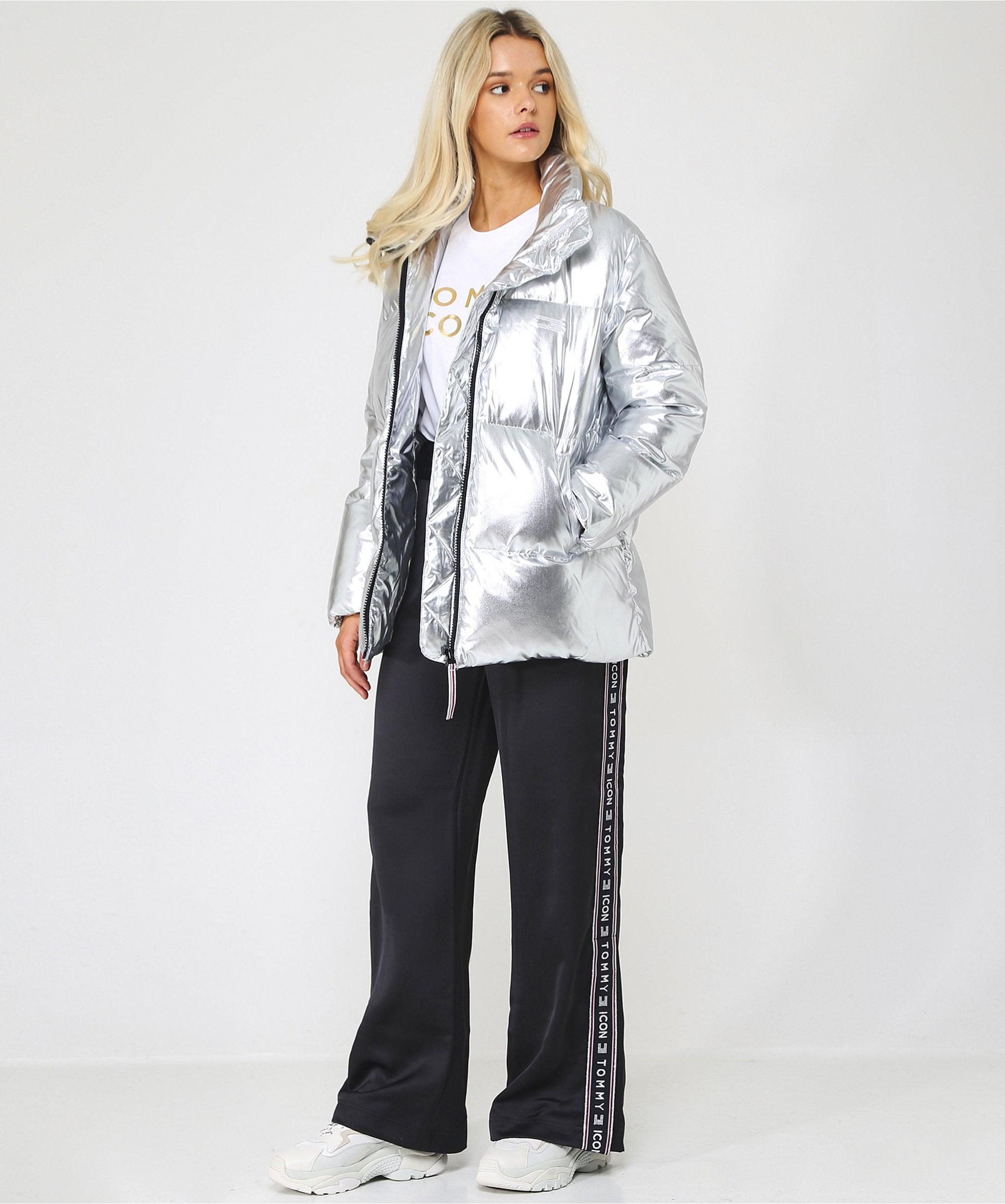 Tommy Hilfiger Synthetic Tommy Icons Puffer Jacket in Silver (Metallic) |  Lyst