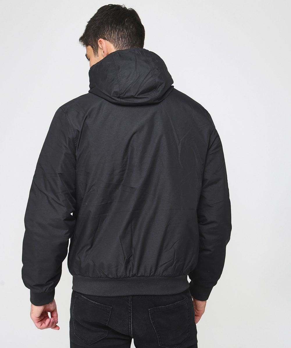 Fred Perry Hooded Padded Brentham Jacket in Black for Men - Lyst