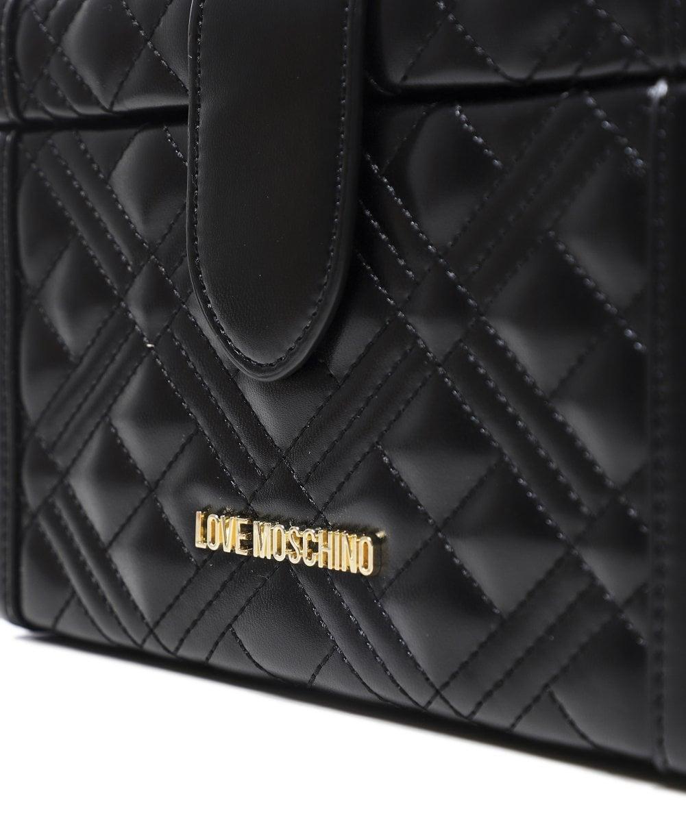Love Moschino Quilted Crossbody Box Bag in Black Lyst UK