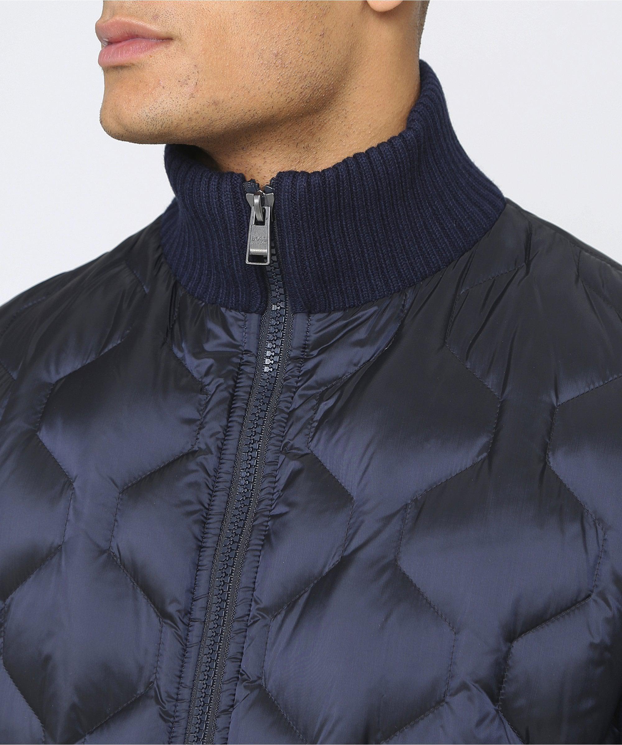 BOSS Down Quilted Danvey Jacket in Blue for Men - Lyst
