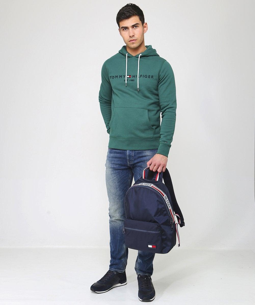 tommy hilfiger jersey logo hoodie