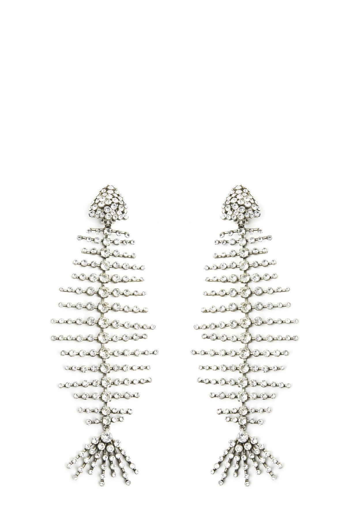 saint laurent fish earrings