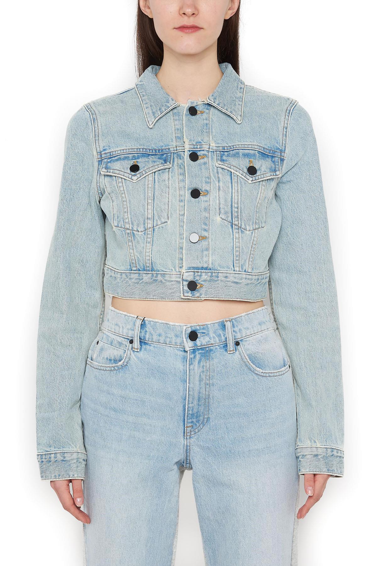 bare denim jacket
