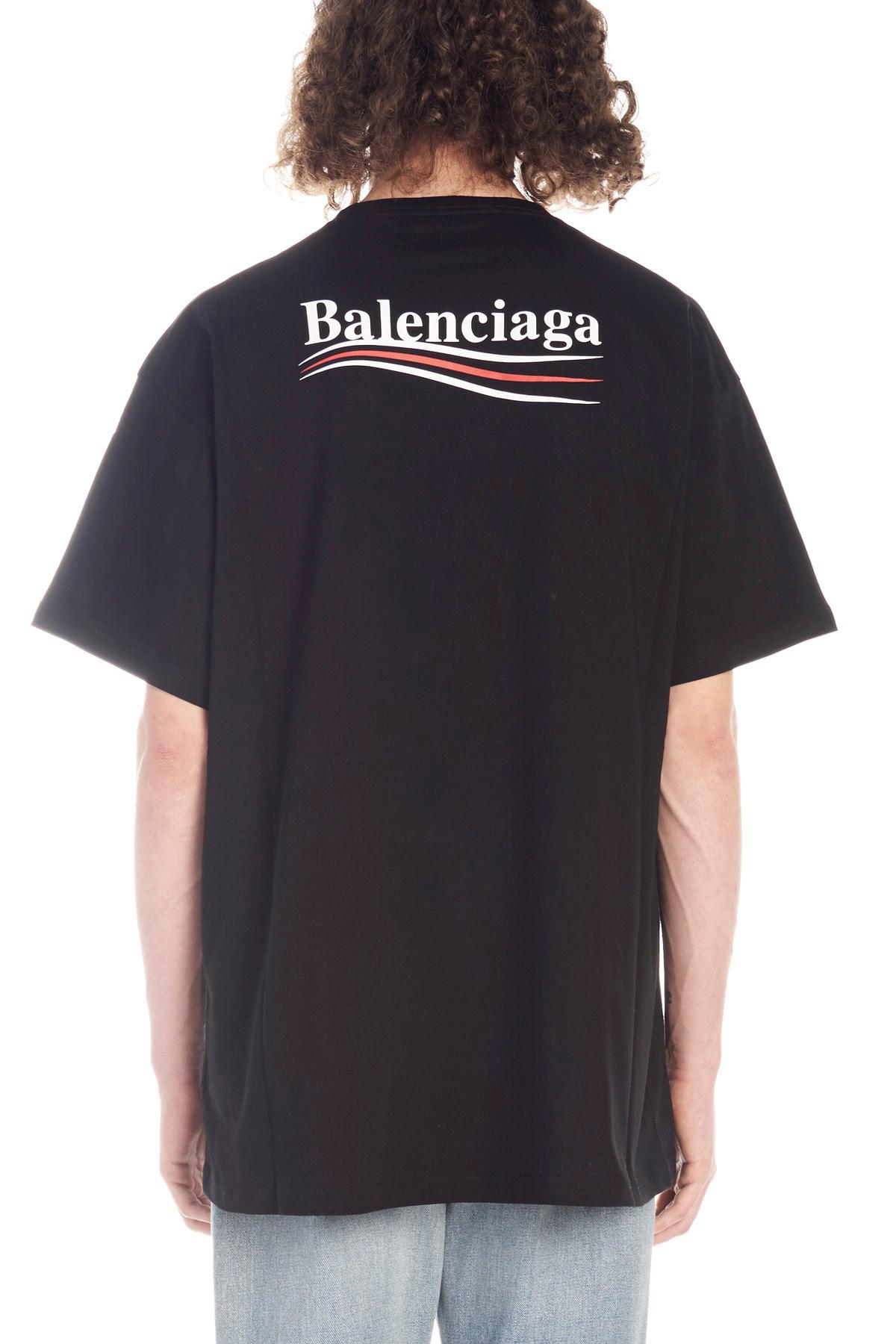 Womens Political Campaign Tshirt Small Fit in Black  Balenciaga US