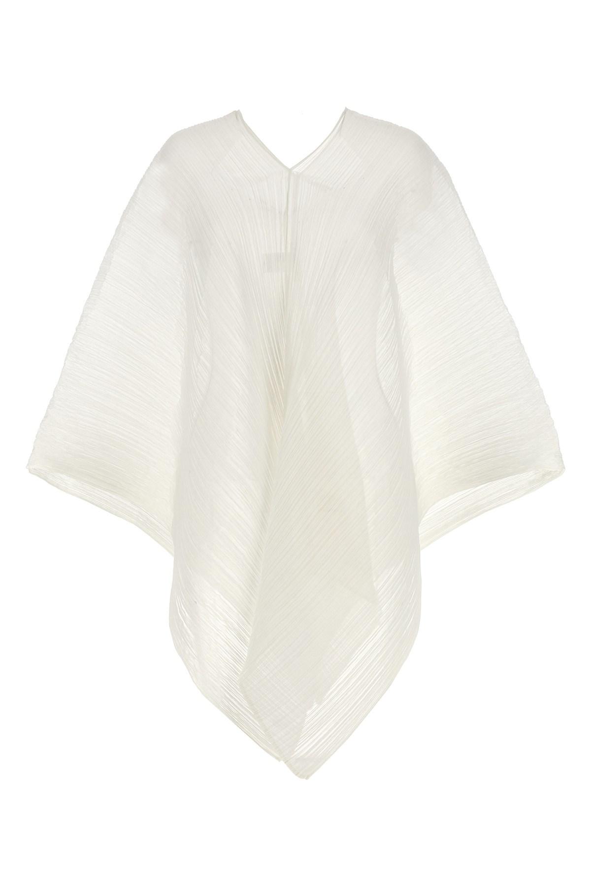 Pleats Please Issey Miyake 'basic Madame-t' Stole in White | Lyst UK