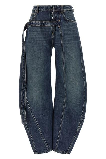 デニム・ジーパン JeanPaul GAULTIER 'The Blue Denim Strap' jeans Jean Paul Gaultier 'the Blue Denim Strap' Jeans | Lyst