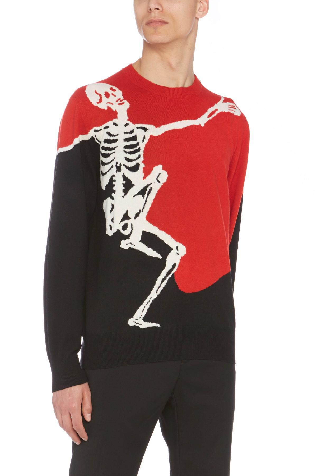 Alexander McQueen Dancing Skeleton Sweater in Red for Men 
