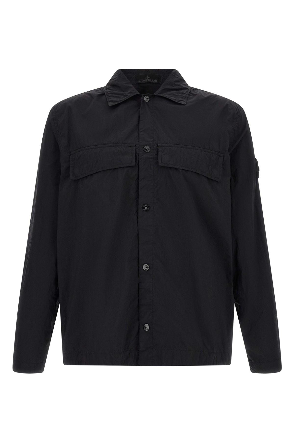 Stone Island 'badge Ghost' Overshirt in Blue for Men | Lyst UK