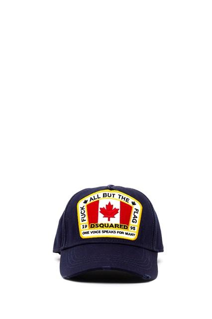 DSquared² Cotton 'fuck All But The Flag' Cap in Blue for Men | Lyst