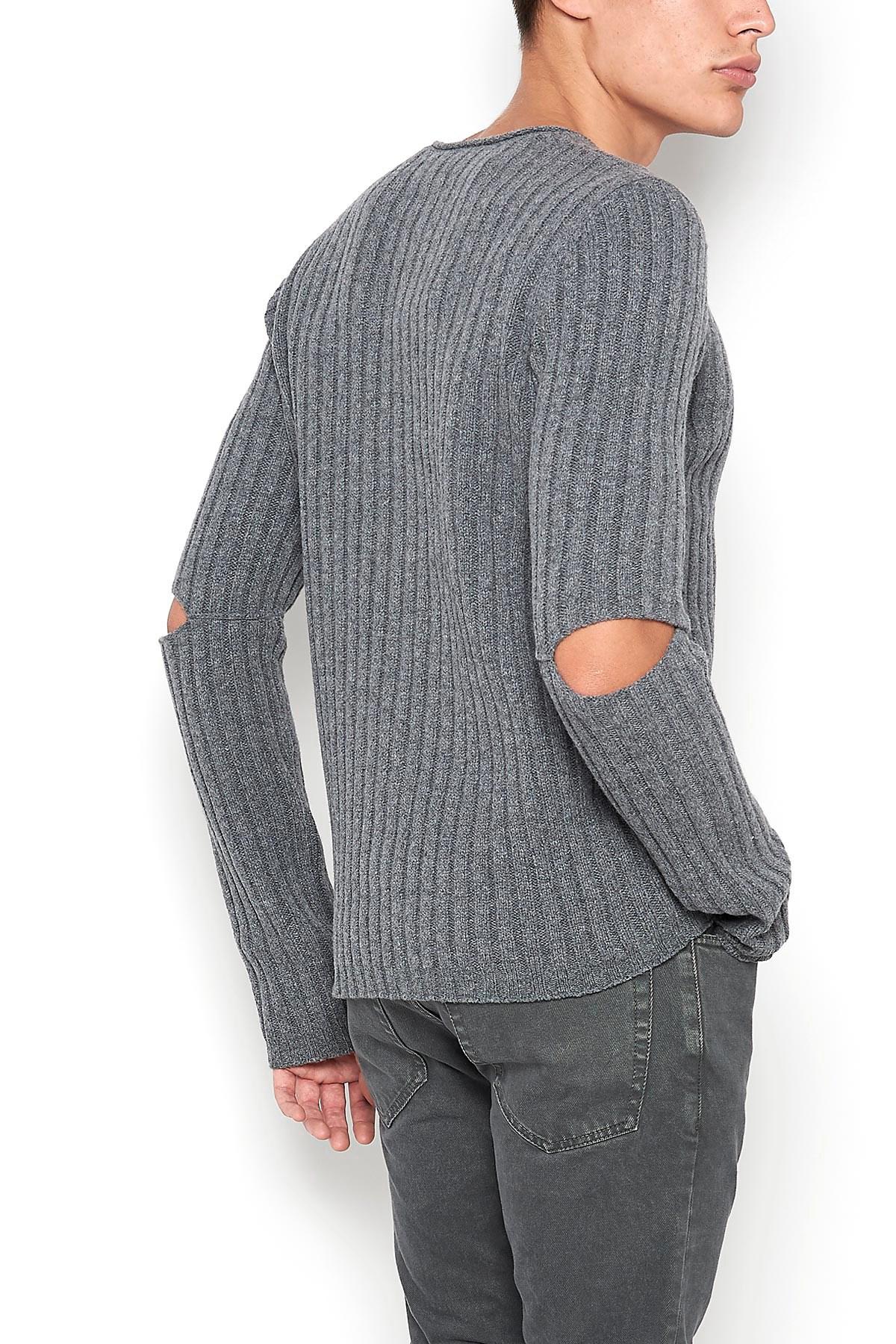 elbow cut out sweater