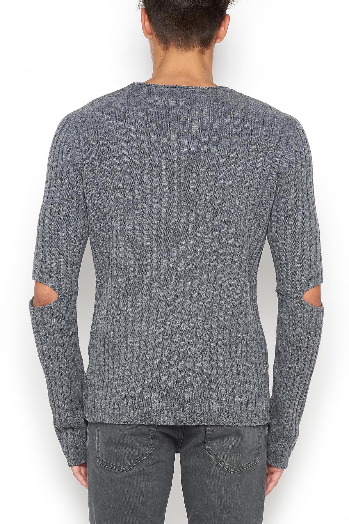 elbow cut out sweater