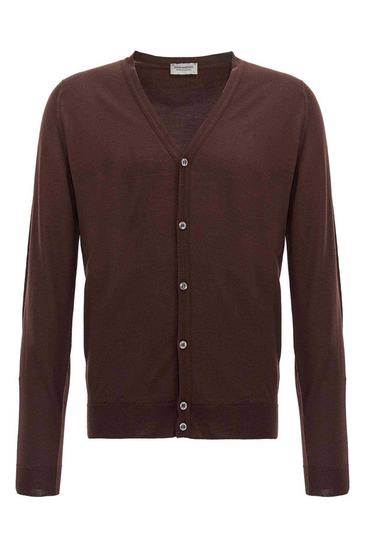 John Smedley petworth Cardigan in Brown for Men Lyst UK