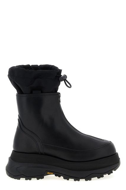 ショートブーツ・ブーティ sacai 'Rubber Boots' ankle boots sacai: Black Zip Up Boots | SSENSE