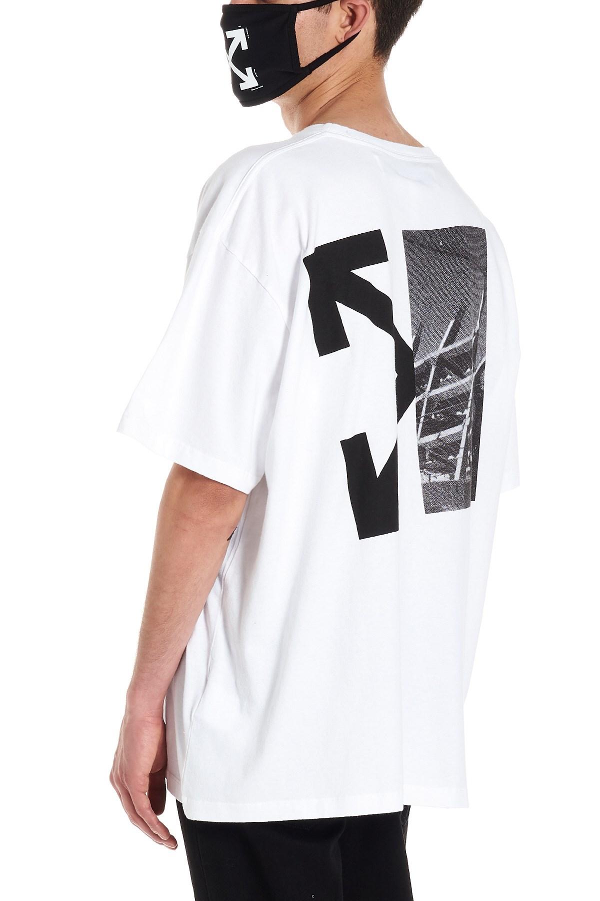 Kommerciel Altid Bekostning Off-White c/o Virgil Abloh Cotton 'splitted Arrow' T-shirt in White for Men  - Lyst