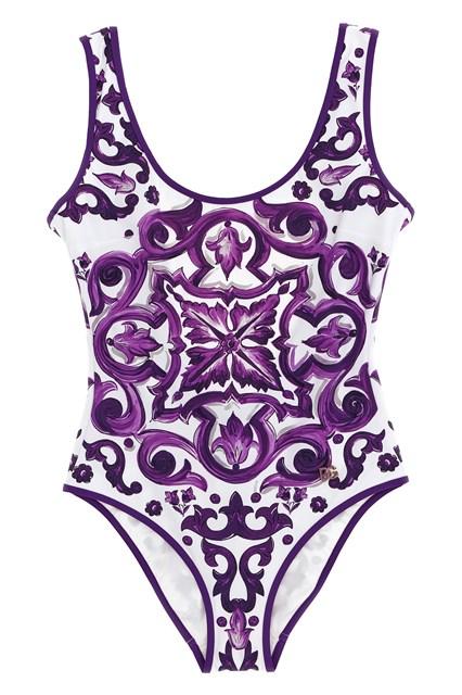 水着・ビーチグッズその他 Dolce & Gabbana 'Maiolica' print one-piece swimsuit Majolica swimsuit in multicoloured - Dolce Gabbana | Mytheresa