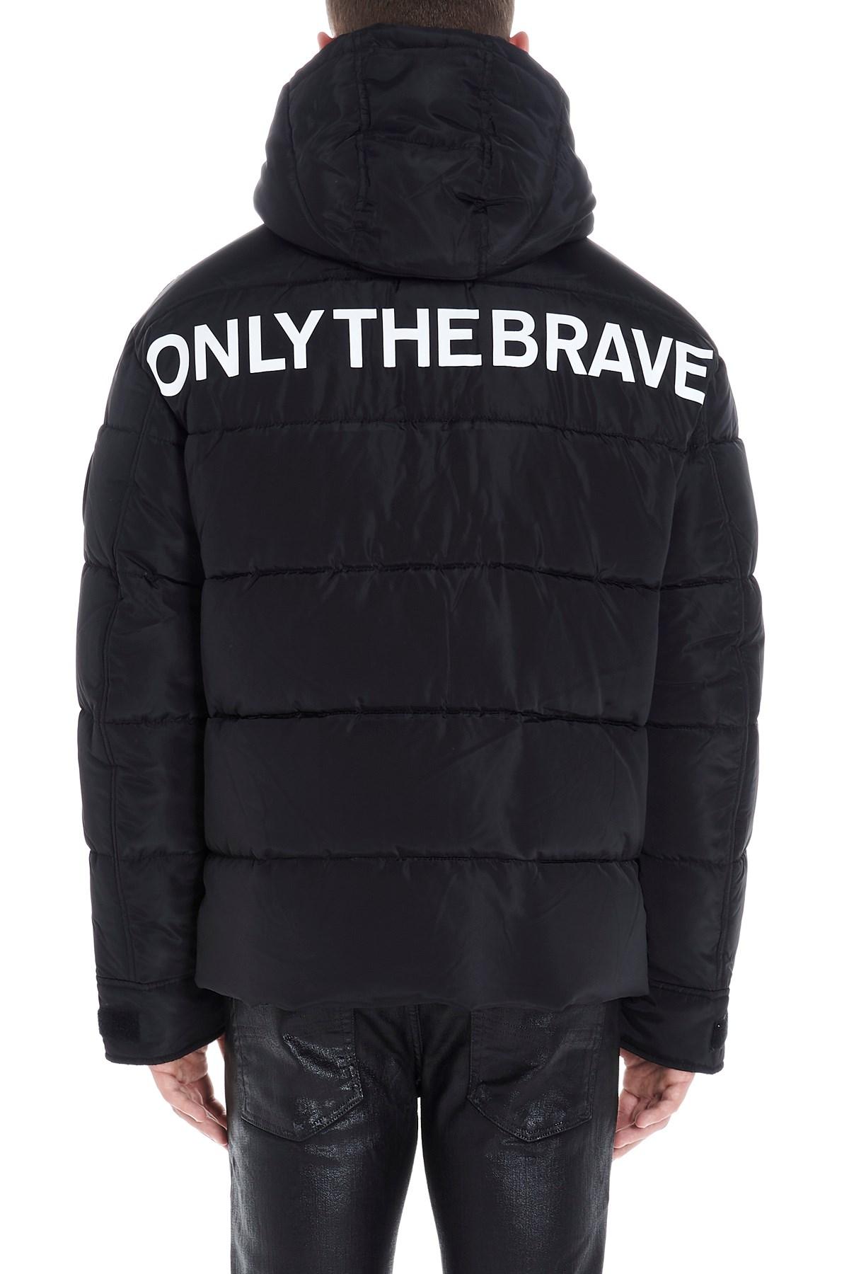 DIESEL 'only The Brave' Down Jacket in Black for Men - Lyst