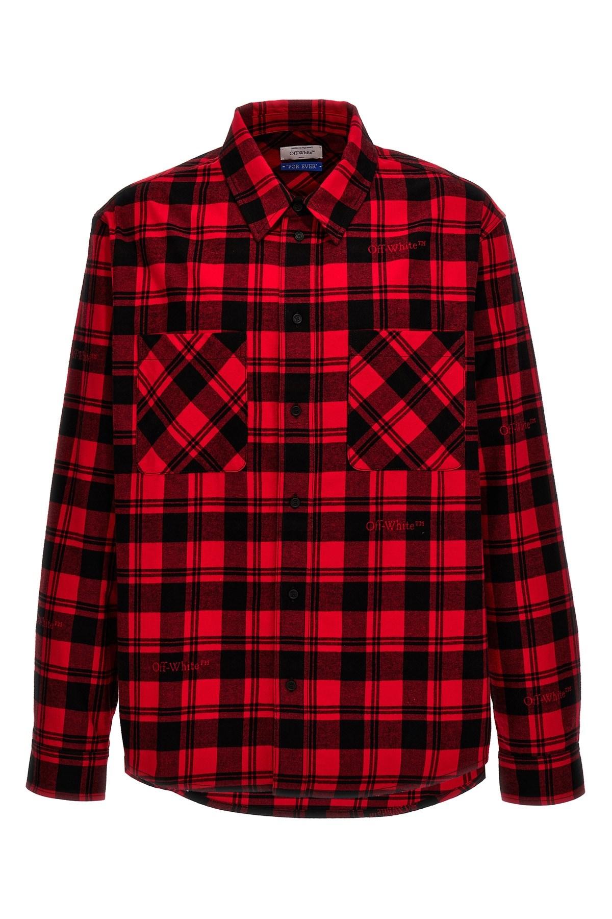 Check shirt flannel off white 2025