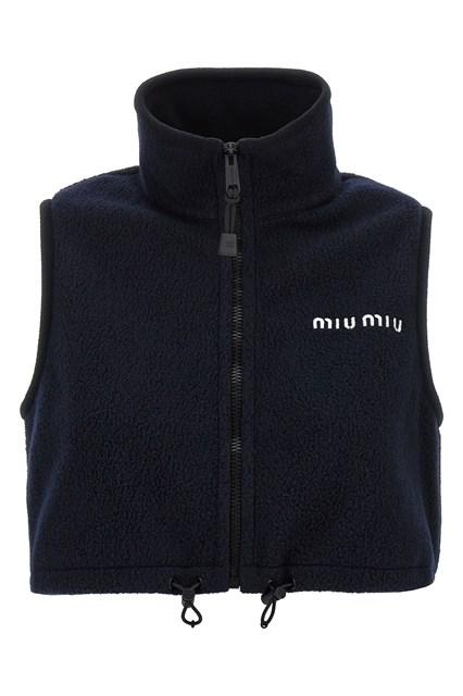 【hana1111】Miu Miu Wool Vest Gilet Virgin wool vest in grey - Miu Miu | Mytheresa