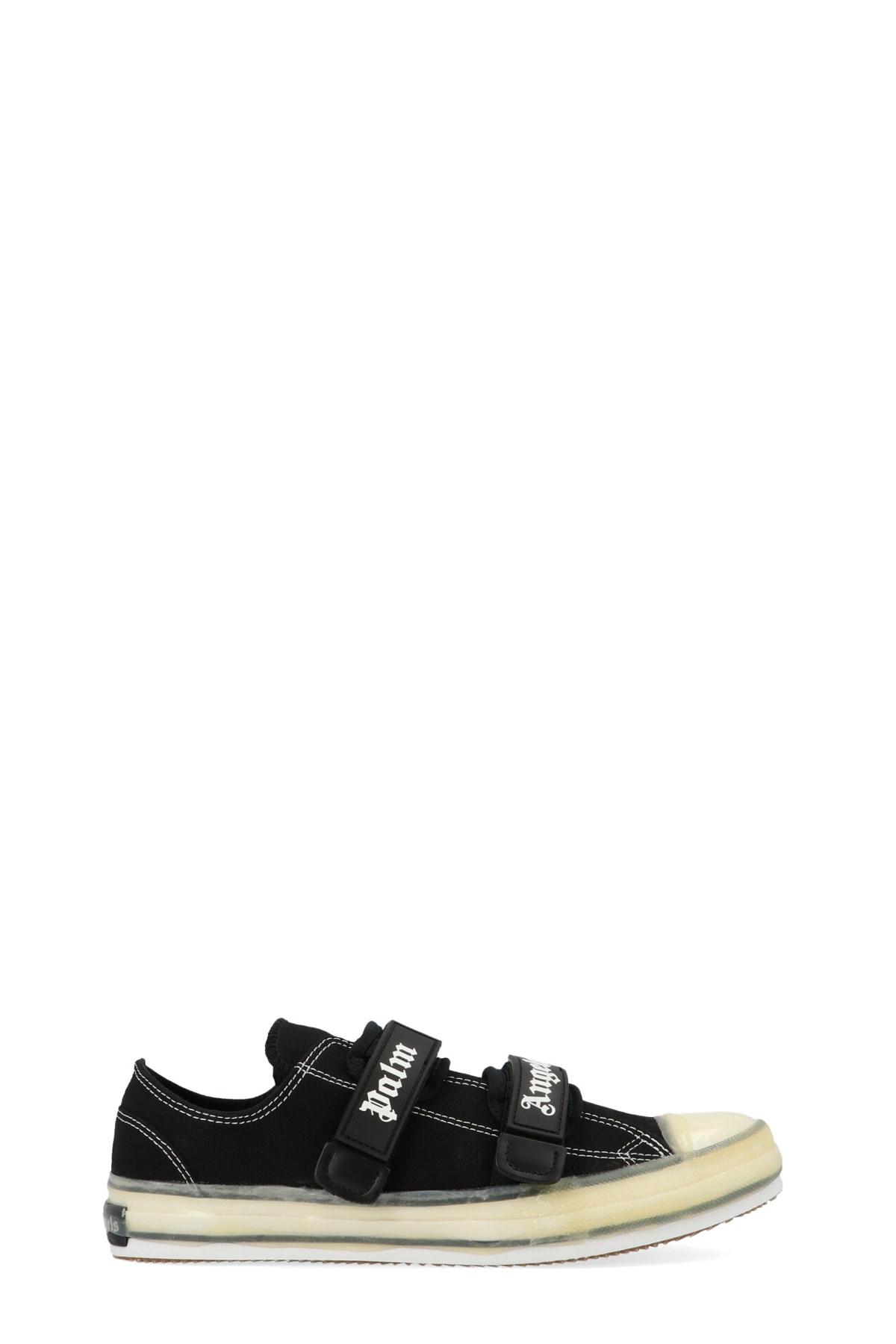 【PALM ANGELS】Men's Velcro Sneakers (24.5-27.5cm) Palm Angels Velcro Vulcanized Sneakers in Black for Men