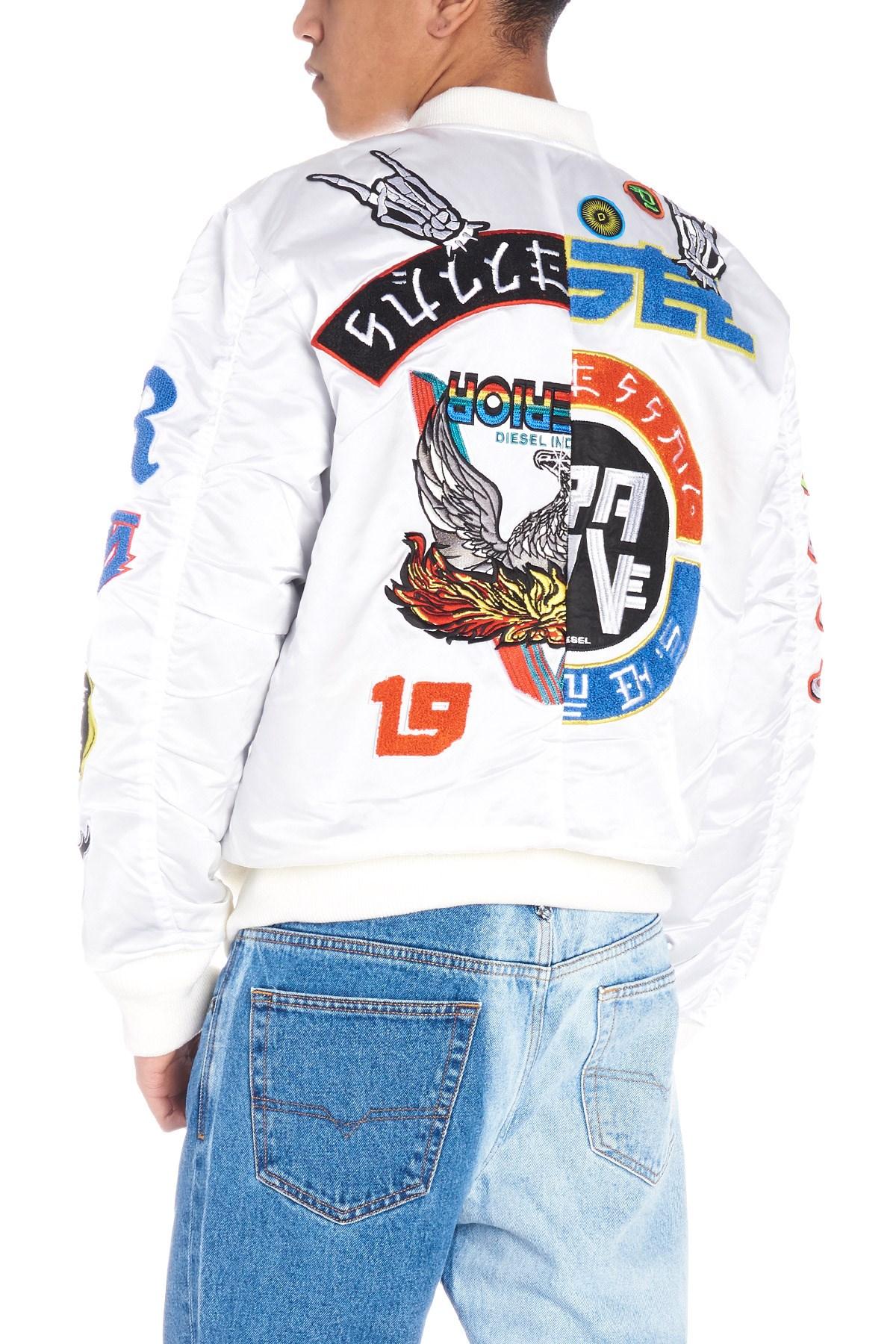 diesel patch bomber jacket
