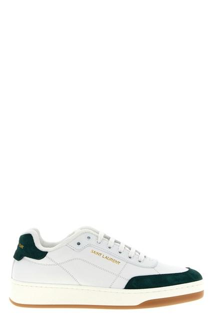 【送料&関税込】Saint Laurent Sneakers SAINT LAURENT SL/06 Court Classic Logo-Embroidered Leather