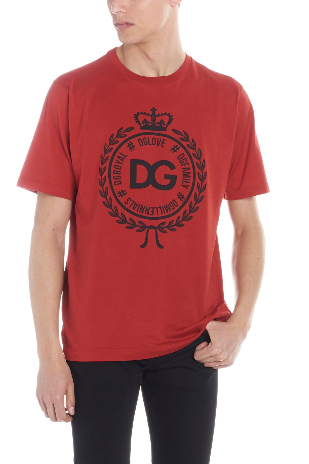 Dolce & Gabbana Logo T-shirt in Red for Men - Lyst