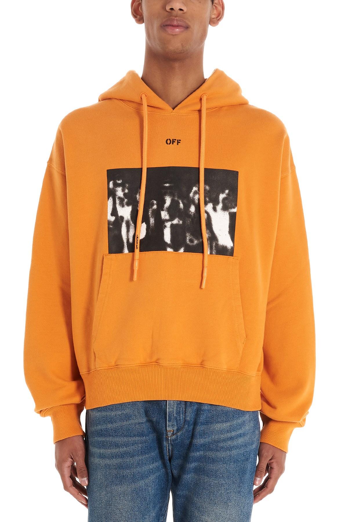 Off-White c/o Virgil Abloh Graffiti-style Arrows Hoodie in Orange for Men