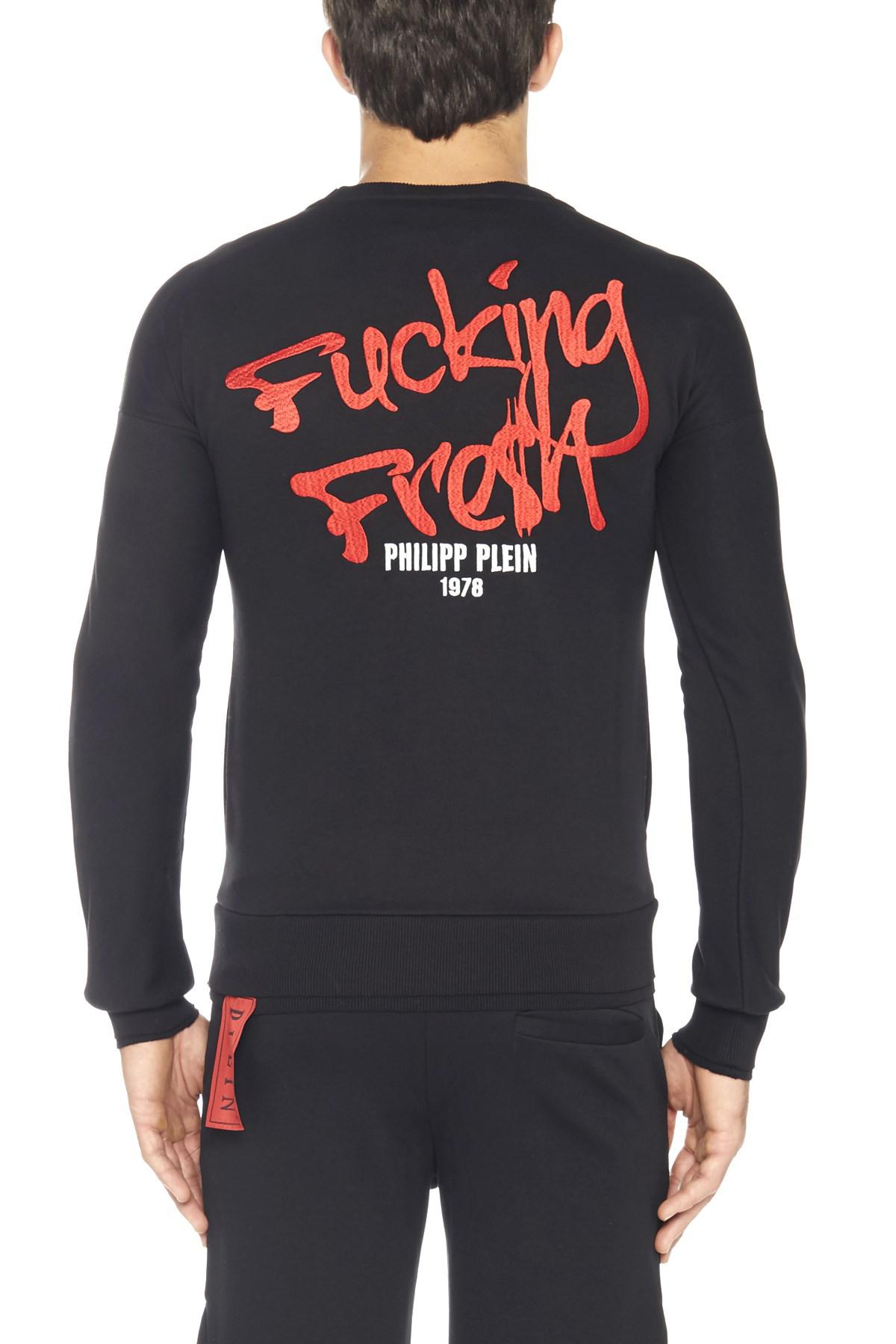 Philipp Plein Cotton 'fucking Fresh' Sweatshirt in Black for Men - Lyst