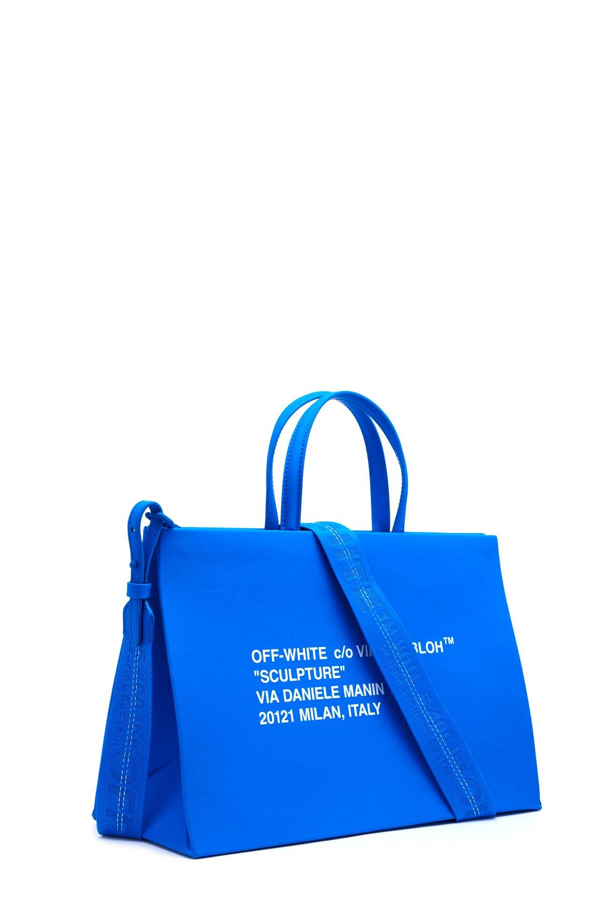 off white bag blue