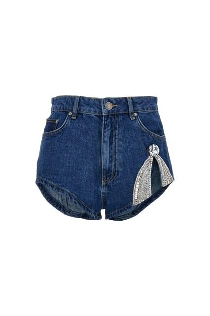 Area 'deco Bow Hot' Shorts in Blue | Lyst