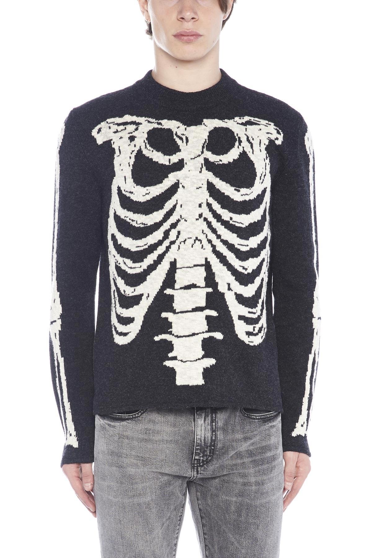 saint laurent skeleton sweater